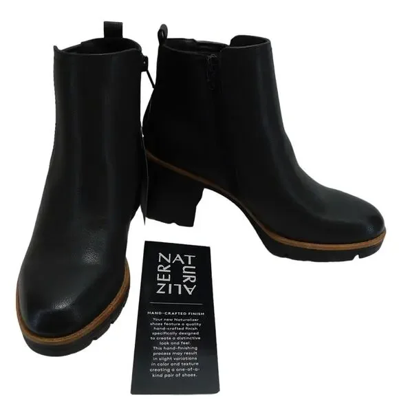 Naturalizer Womens Madalynn Gore Black Water Repellent Boots Size 7 New - Picture 2 of 11